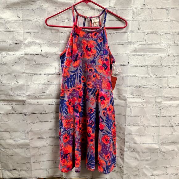 Mossimo Supply Co Floral Spaghetti Strap Dress Blue Pink Summer Fashion S/P NWT - Picture 1 of 6